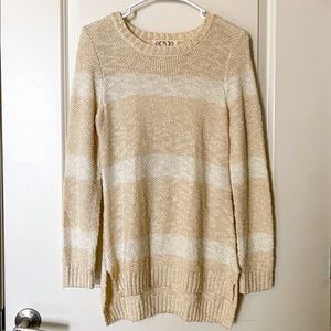 White/Tan Target Sweater